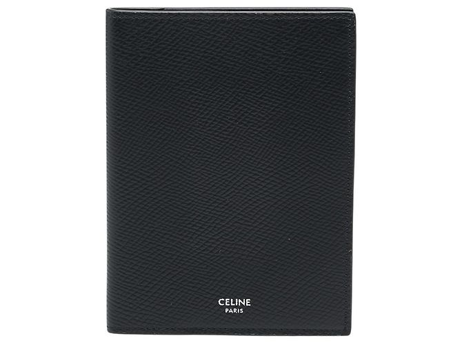 Céline Celine Black Leather Passport Cover