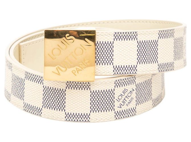 Louis Vuitton Damier Azur Gürtel Weiß