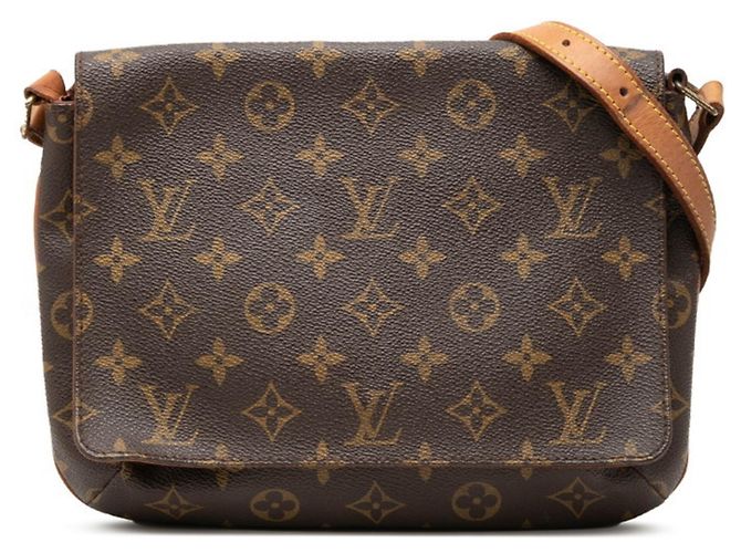 Bolsa de ombro curta Louis Vuitton Monogram Musette Tango Marrom