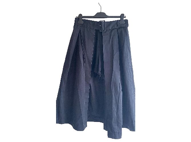 Sandro Paris Saia-short evasê de popeline Preto