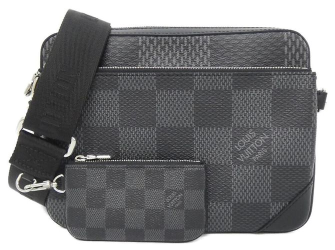 Borsa a tracolla Louis Vuitton Damier Graphite 3D Trio Damier ebene