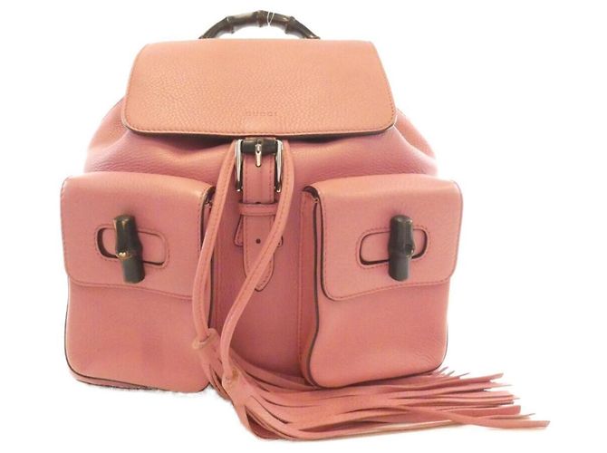 Mochila Gucci de cuero rosa