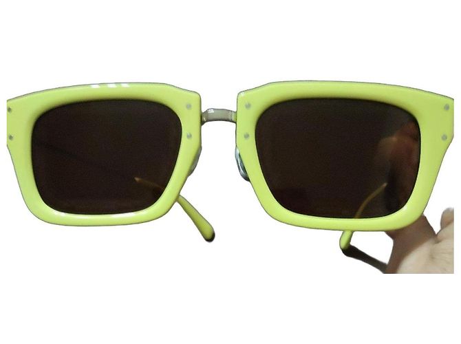 Occhiali da sole Jacquemus gialli squadrati Giallo