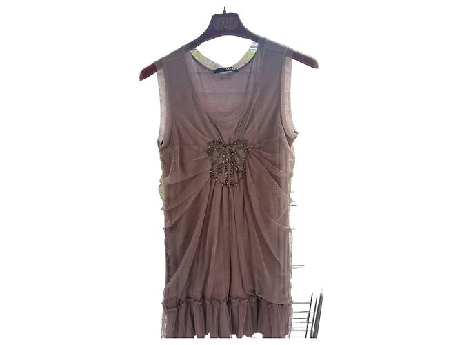 Liu.Jo Liu Jo Viskosekleid in Taupe mit Strass
