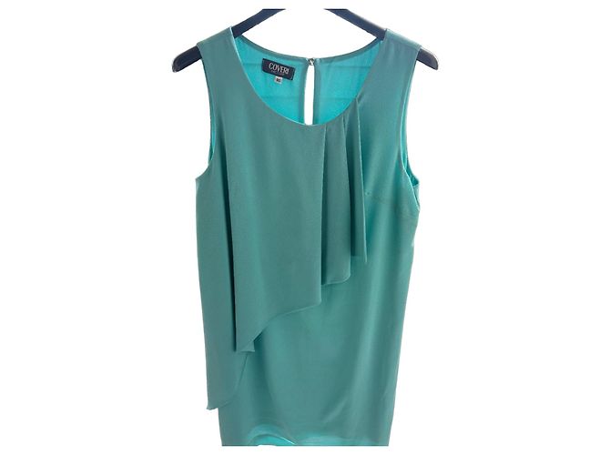 Autre Marque Coveri Hellblaues Oberteil mit Volants