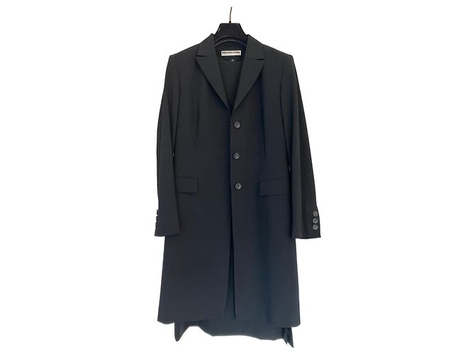 Autre Marque Conjunto de lã preta com casaco e vestido sem mangas Preto