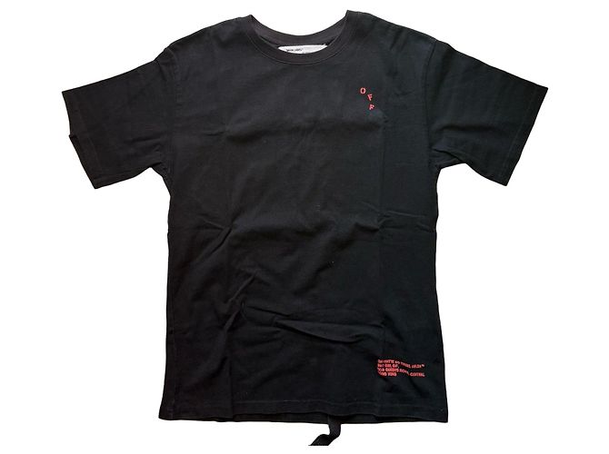 Off White Off-White T-shirt de algodão preto com logo Arrows