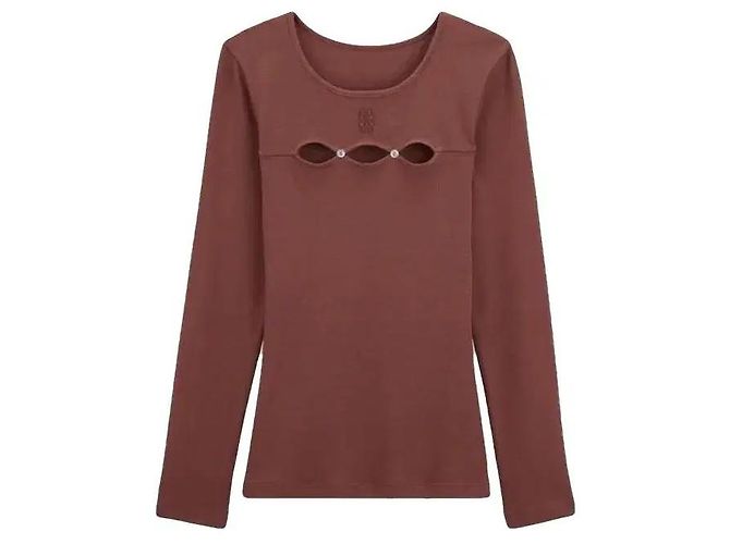 Balzac Paris Amanda Rippstrick Top - Terracotta Braun