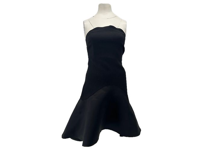 Autre Marque BITE Trägerloses schwarzes Wollkleid
