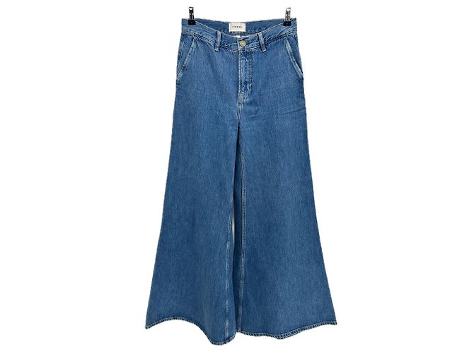 Frame Denim Calça flare azul escuro