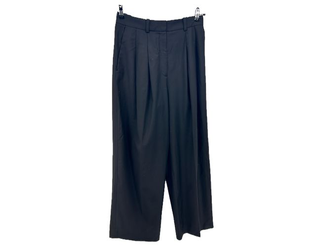 Cos black pleated fluid pants