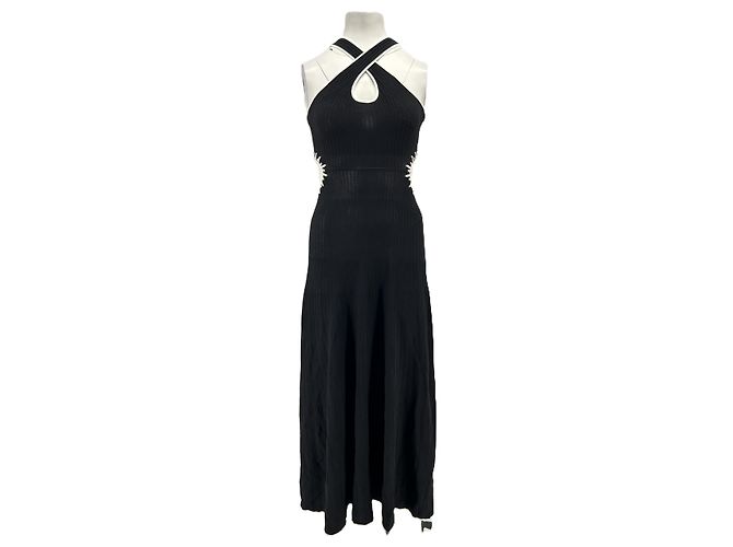 Ba&Sh Schwarzes Cutout Maxikleid