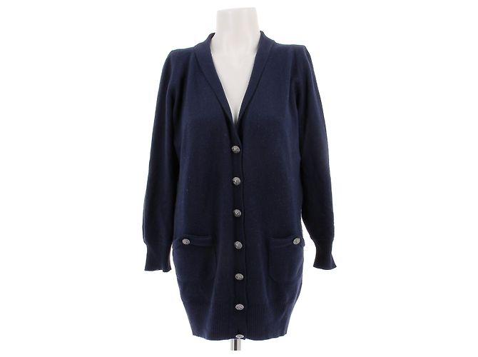 Chanel Marineblauer Cardigan aus Kaschmir