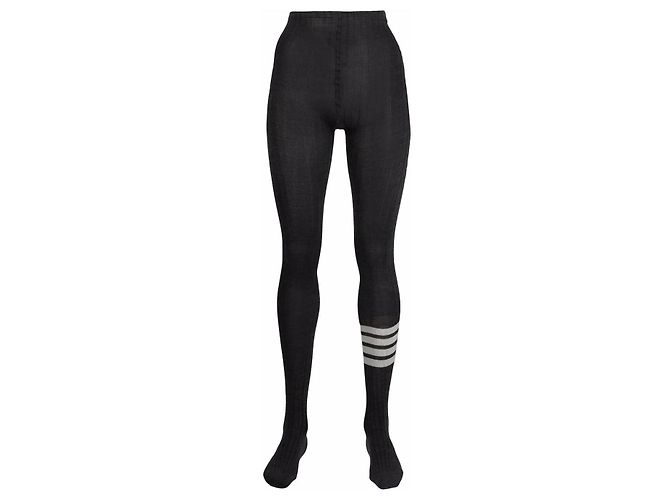 Thom Browne Collant neri in lana Nero