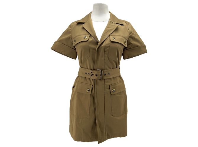 Vestido utility Frame Denim caqui
