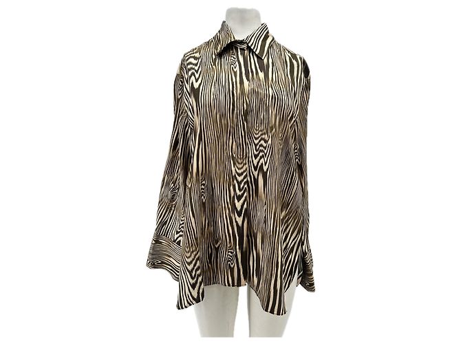 Autre Marque Camisa MALINA estampada de viscose marrom