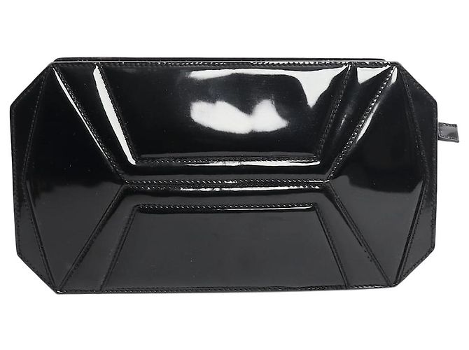 Alexander Mcqueen Clutch in vernice nera Nero