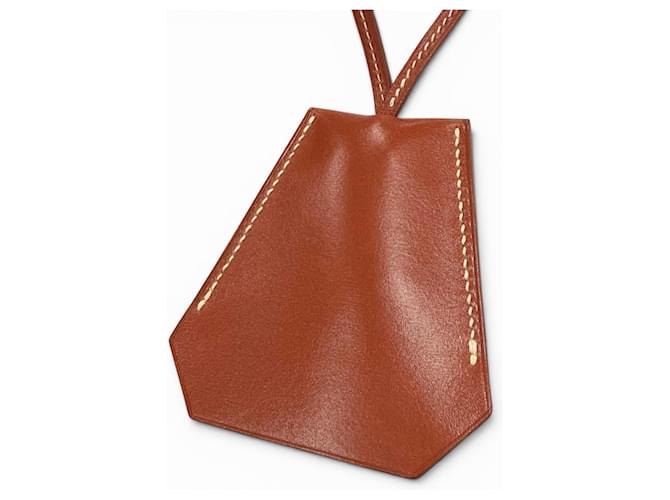 Hermès Hermes Vintage Leather Clochette Necklace Brown 