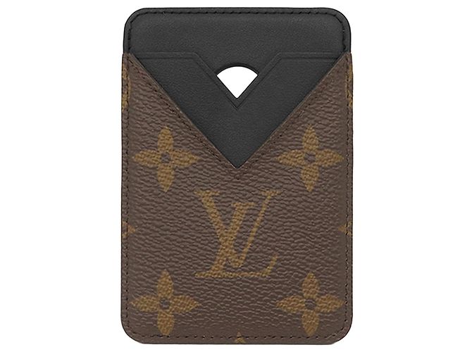 Louis Vuitton Braunes Monogram Macassar Magnetisches Kartenetui