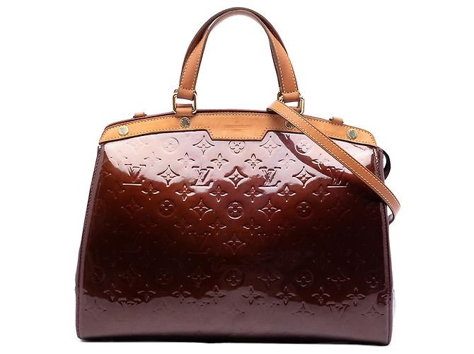 Louis Vuitton Red Monogram Vernis Brea GM Rosso Bordò