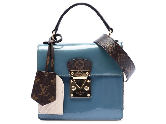 Louis Vuitton Blue Monogram Vernis Spring Street Bleu Bleu clair