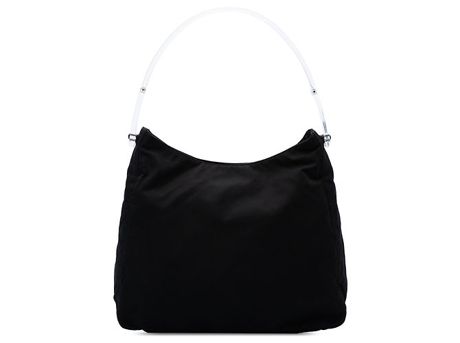 Bolsa Prada Black Tessuto com alça de acrílico Preto