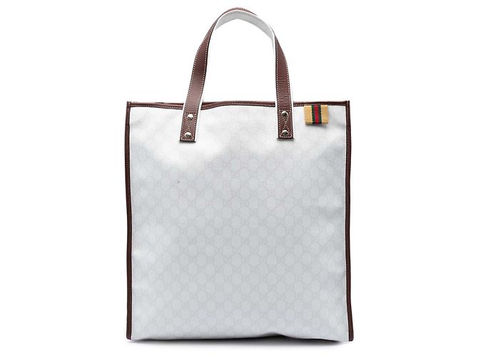 Tote Gucci White GG Supreme Web Blanco