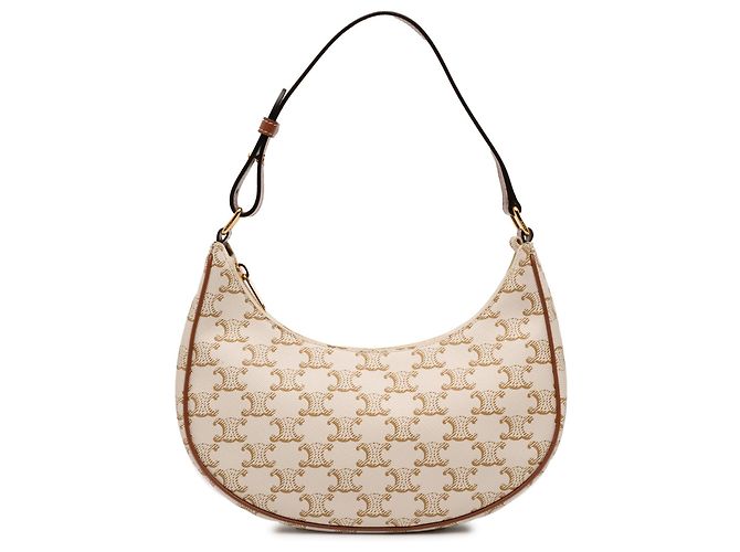 Céline Celine Brown Triomphe Coated Canvas Ava Shoulder Bag