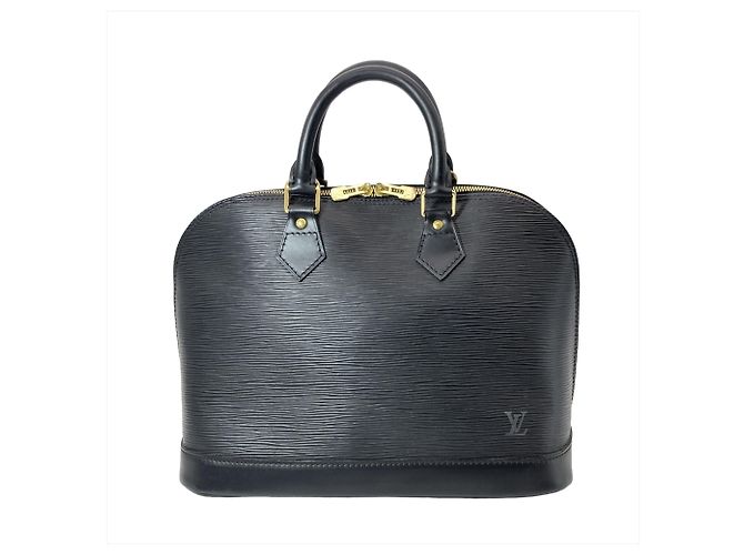 Bolsa Alma Louis Vuitton em couro Epi Preto