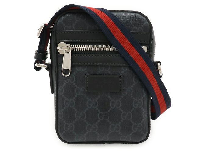 Borsa Gucci GG Supreme Web Line Nero Rosso Grigio antracite Blu navy