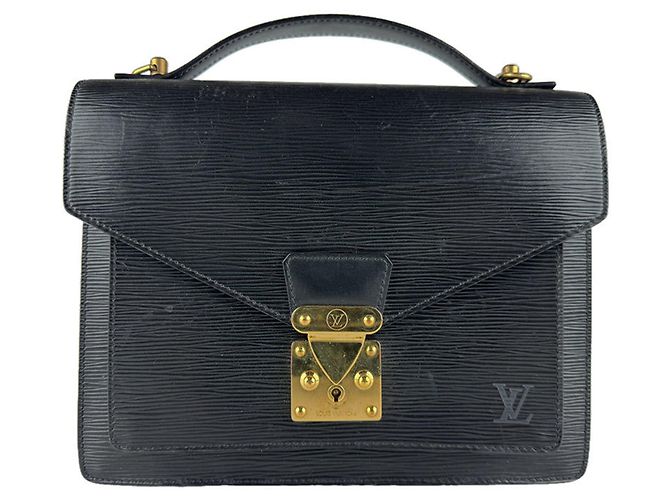 Bolsa Louis Vuitton Epi Monceau Preto