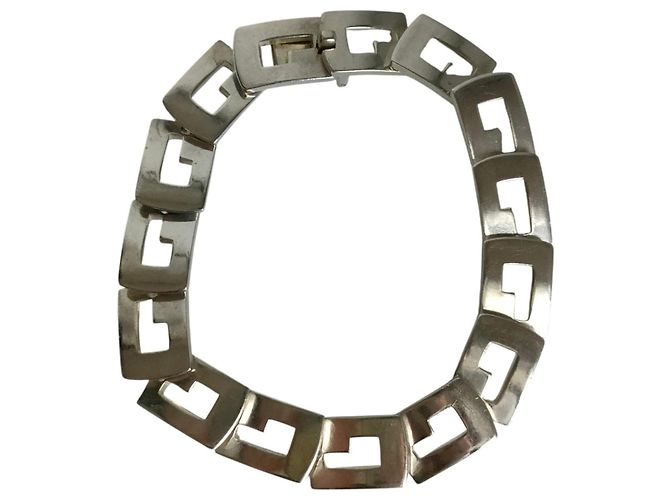 Bracciale GUCCI Vintage 925 G Logo Link Argento