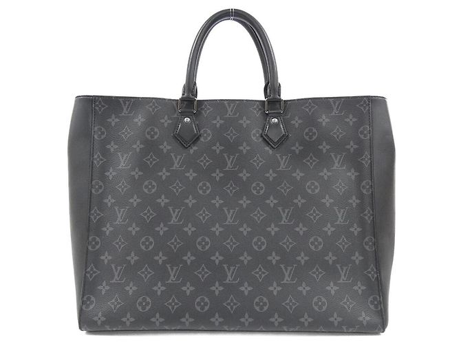 Louis Vuitton Monogram Eclipse Grand Sac Handbag Black