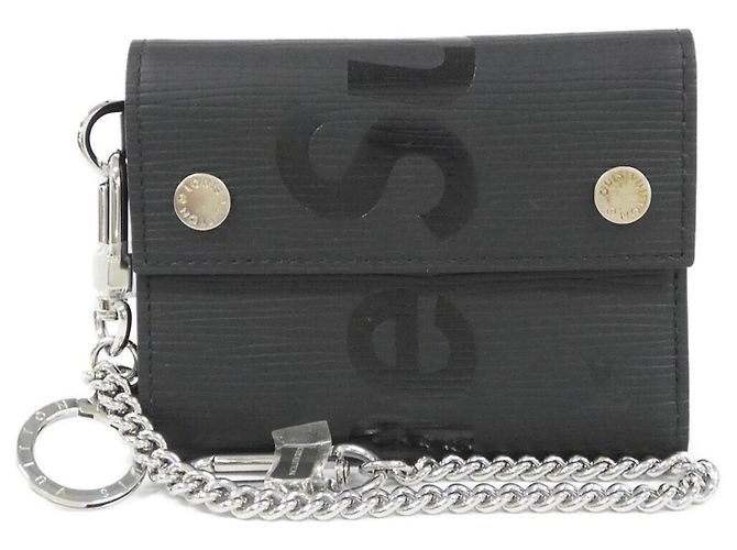 Cartera con cadena Epi Louis Vuitton Negro