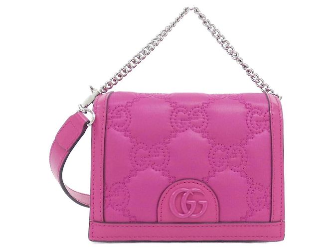 Borsa a tracolla in nylon rosa Gucci