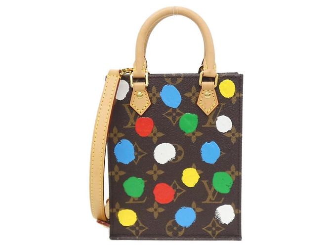 Borsa Louis Vuitton Monogram Petite Sac Plat Marrone Monogramma