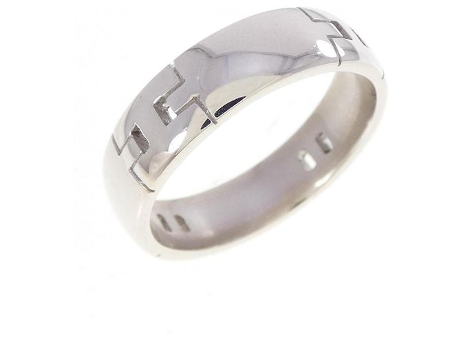 Hermès White Gold Ring Size 59