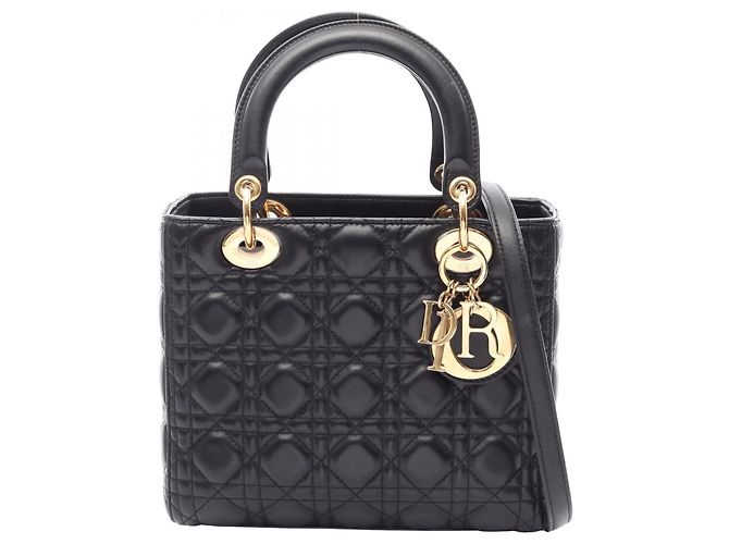 Borsa Christian Dior Lady Medium Cannage Nero