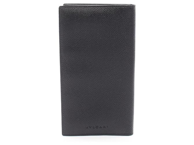 Bulgari Bvlgari Classico Bi-fold Long Wallet Black