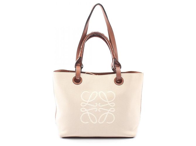 Borsa Tote 2-Way Loewe Anagram Marrone Beige
