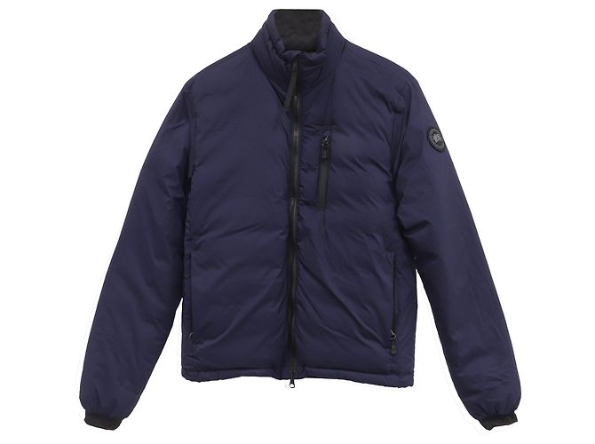Canada Goose Down Lodge Jacke in Navy Polyamid Blau Marineblau