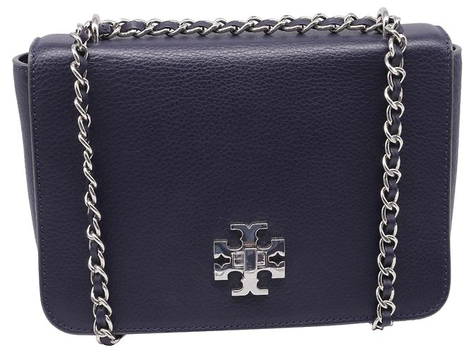 Borsa a tracolla Tory Burch Mercer in pelle blu navy