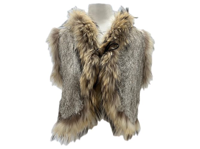 Autre Marque Piel sin mangas Beige