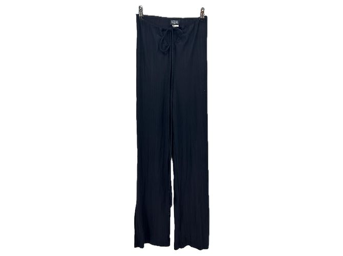 Leslie Amon Plisseehose schwarz