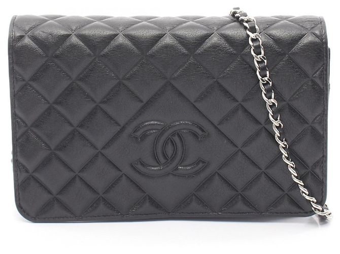 Borsa Chanel Matelassé in pelle nera Nero