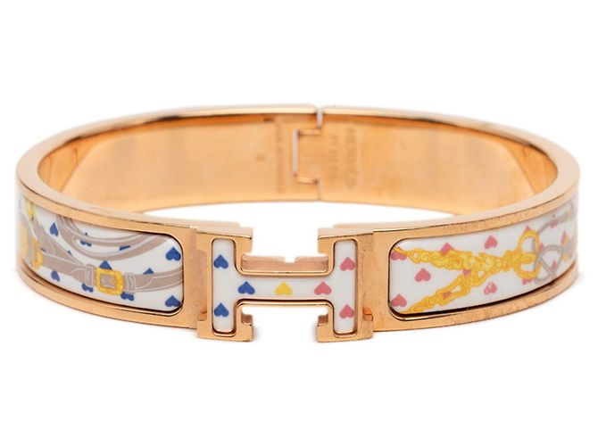 Hermès Bracciale Click H GM Brides de Gala Love Enamel Hermes D'oro 
