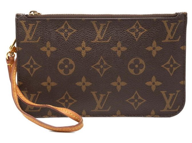Louis Vuitton Monogram Neverfull PM Handbag with Pouch Brown
