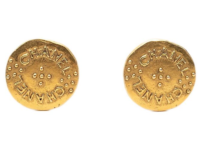 Timeless Orecchini Chanel Vintage Logo Clip D'oro