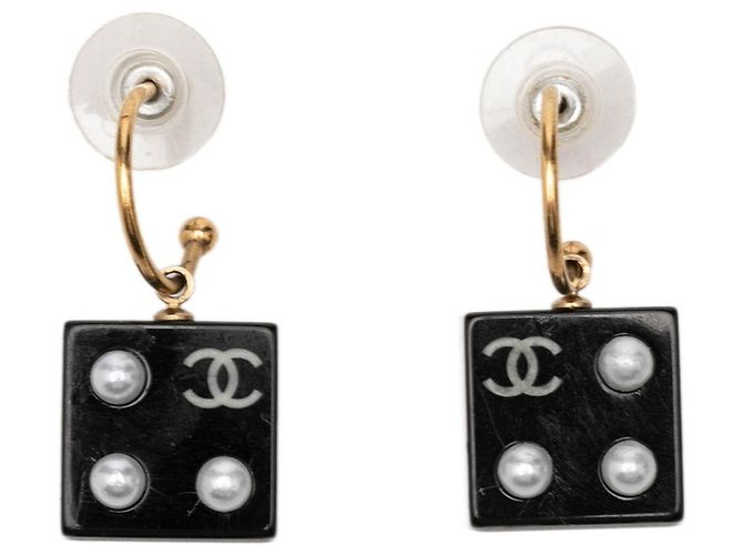 Orecchini Coco Mark Chanel Nero D'oro 