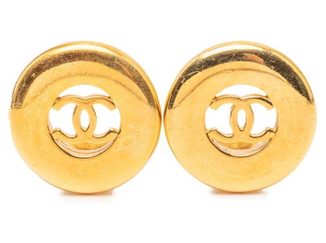 Timeless Orecchini a clip Chanel Vintage Coco Mark D'oro